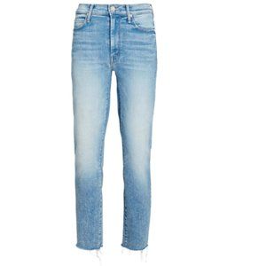MOTHER 26 Size Light Wash The Mid Rise Dazzler Ankle Fray Jeans